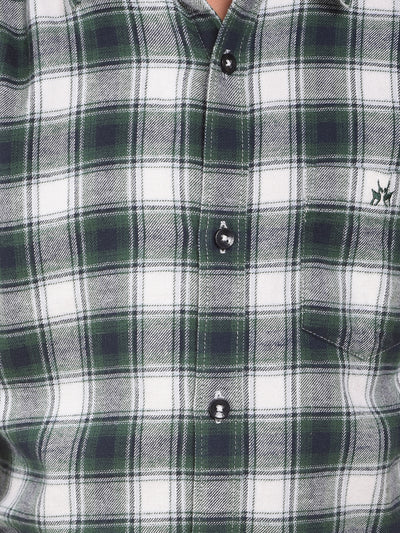 Green Checked 100% Cotton Shirt