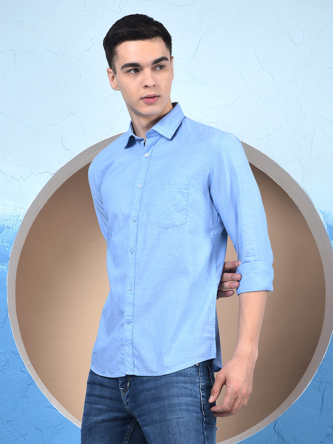 Blue 100% Cotton Shirt