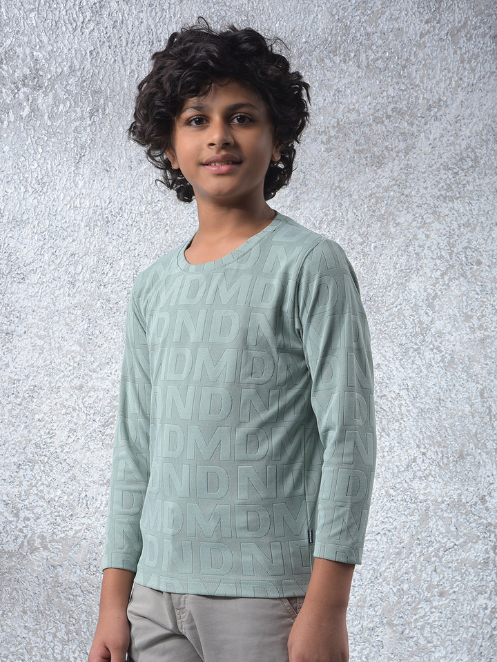 Elite Edge Green Jacquard T-Shirt