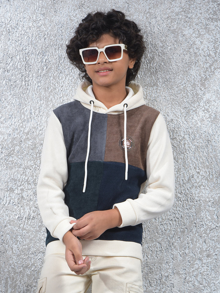 Color-Block Hooded Neck Sweatshirt