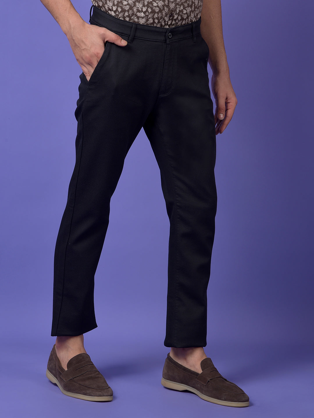 Black Printed Trousers