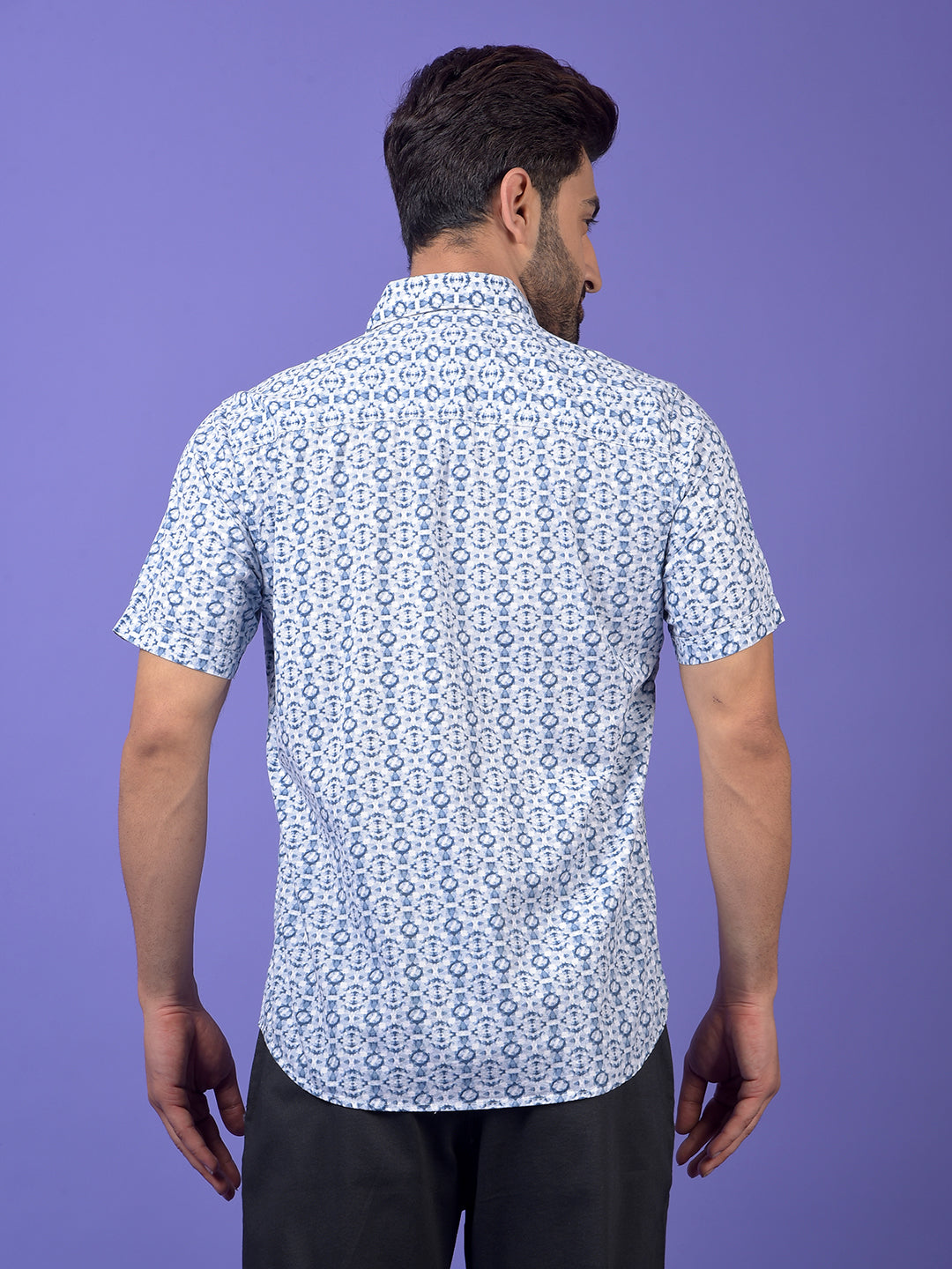 Blue Printed Shirt
