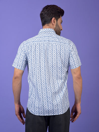 Blue Printed Shirt