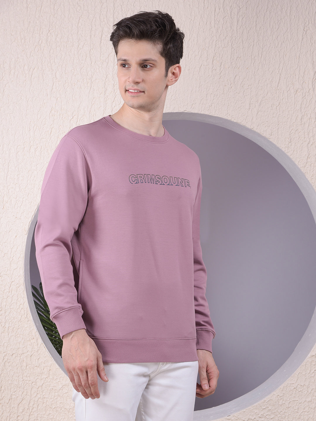 Pink Typographic Print Sweatshirt