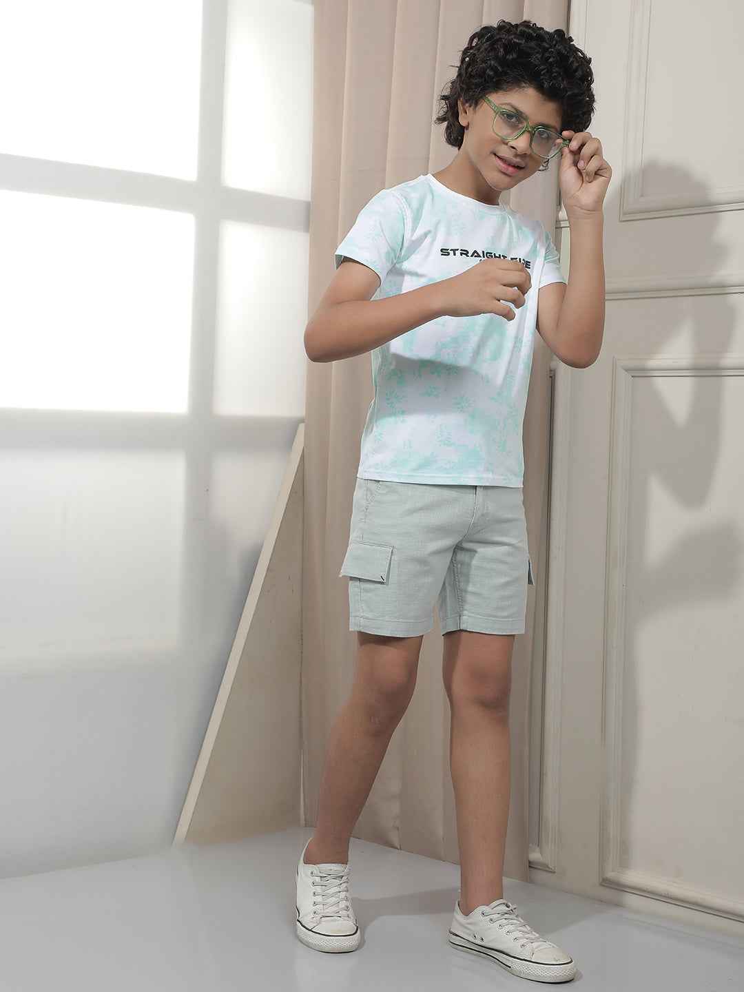 Aqua Bloom Graphic T-Shirt
