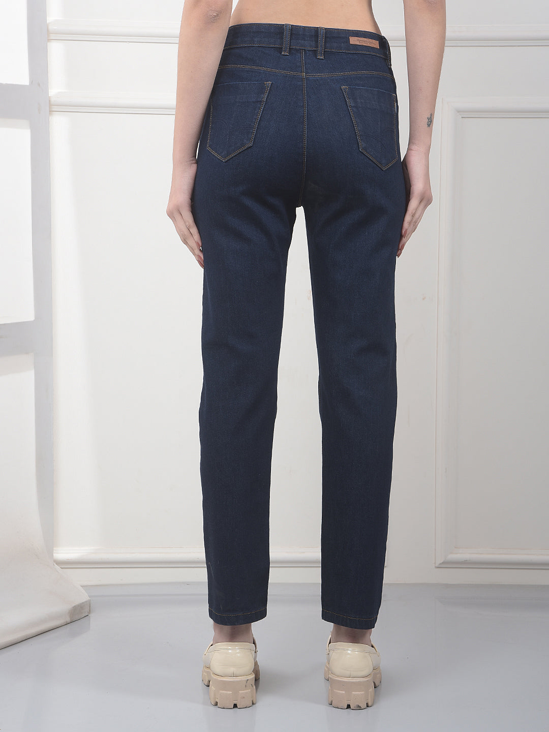 Deep Indigo Straight Jeans