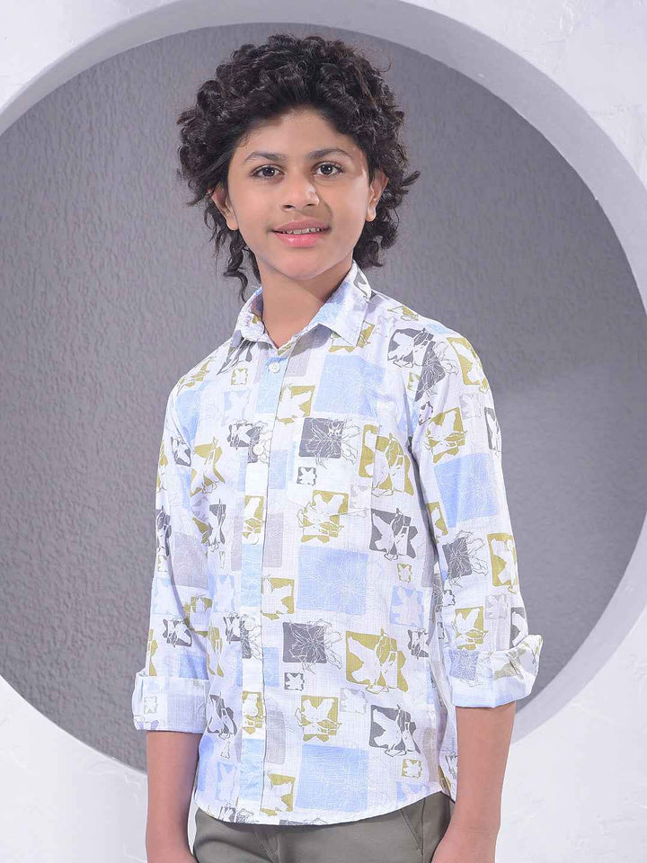 White Printed 100% Cotton Shirt