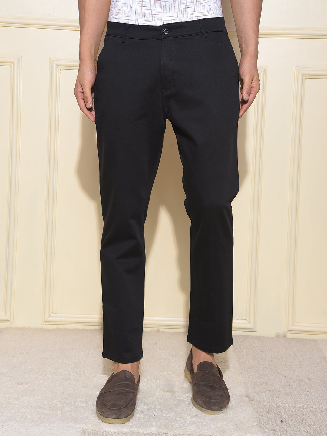 Modish Black chino Trousers