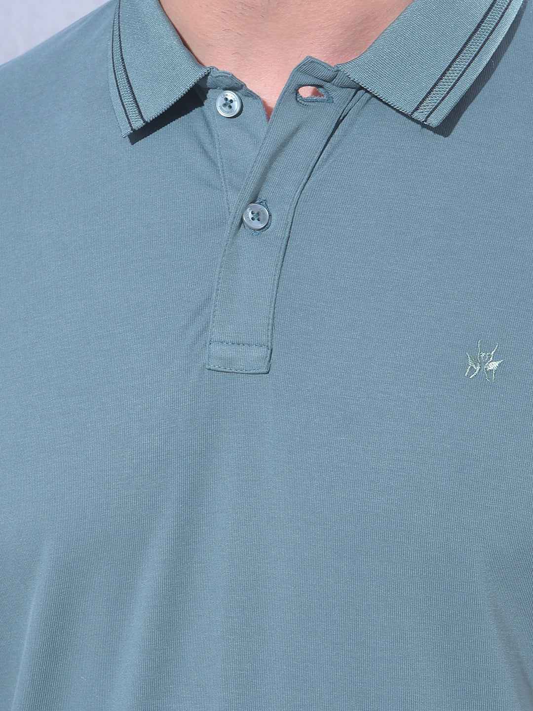 Green Polo Neck T-Shirt