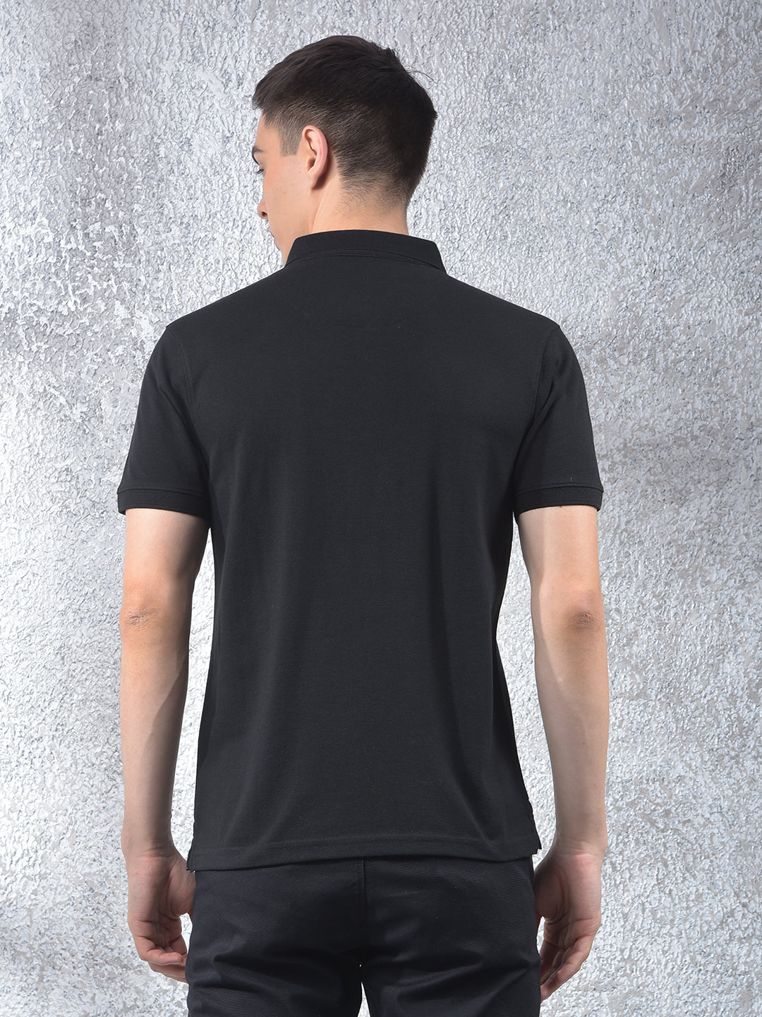 Black Polo Neck T-Shirt