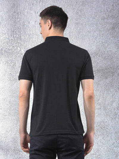Black Polo Neck T-Shirt