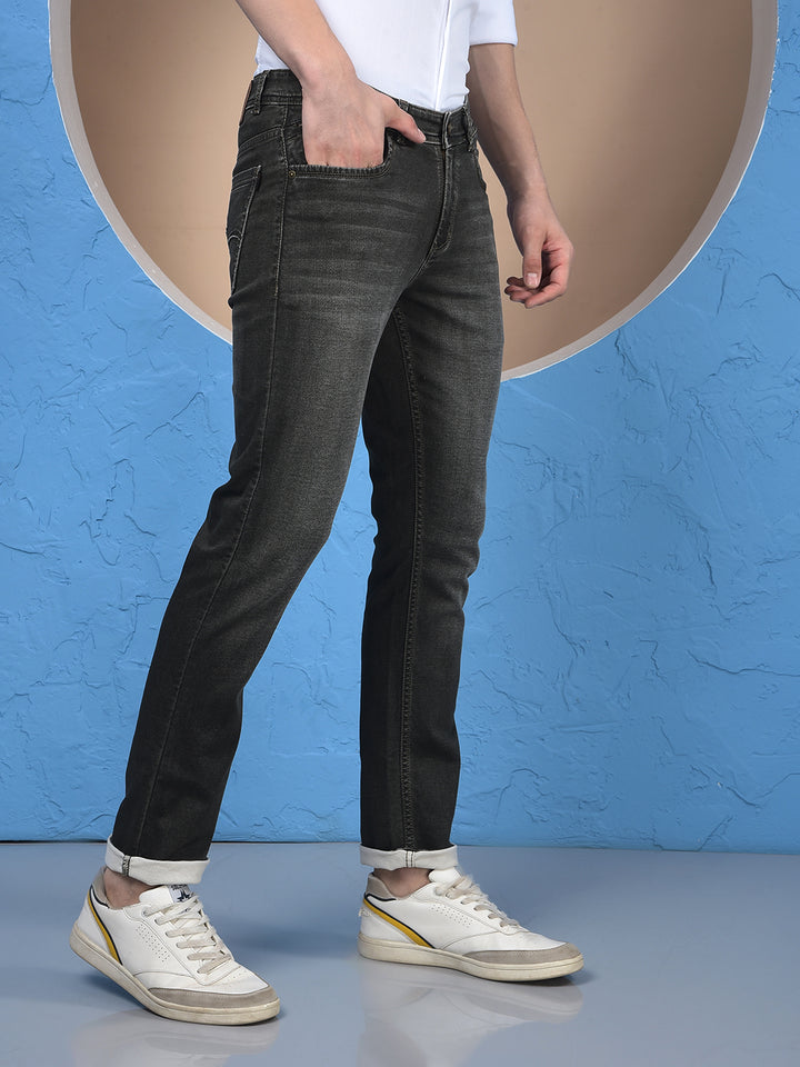 Olive Green Urban Slim Jeans