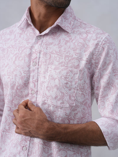 Light Pink Swirl Print Shirt