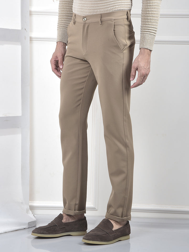 Khaki Korean Fit Trousers