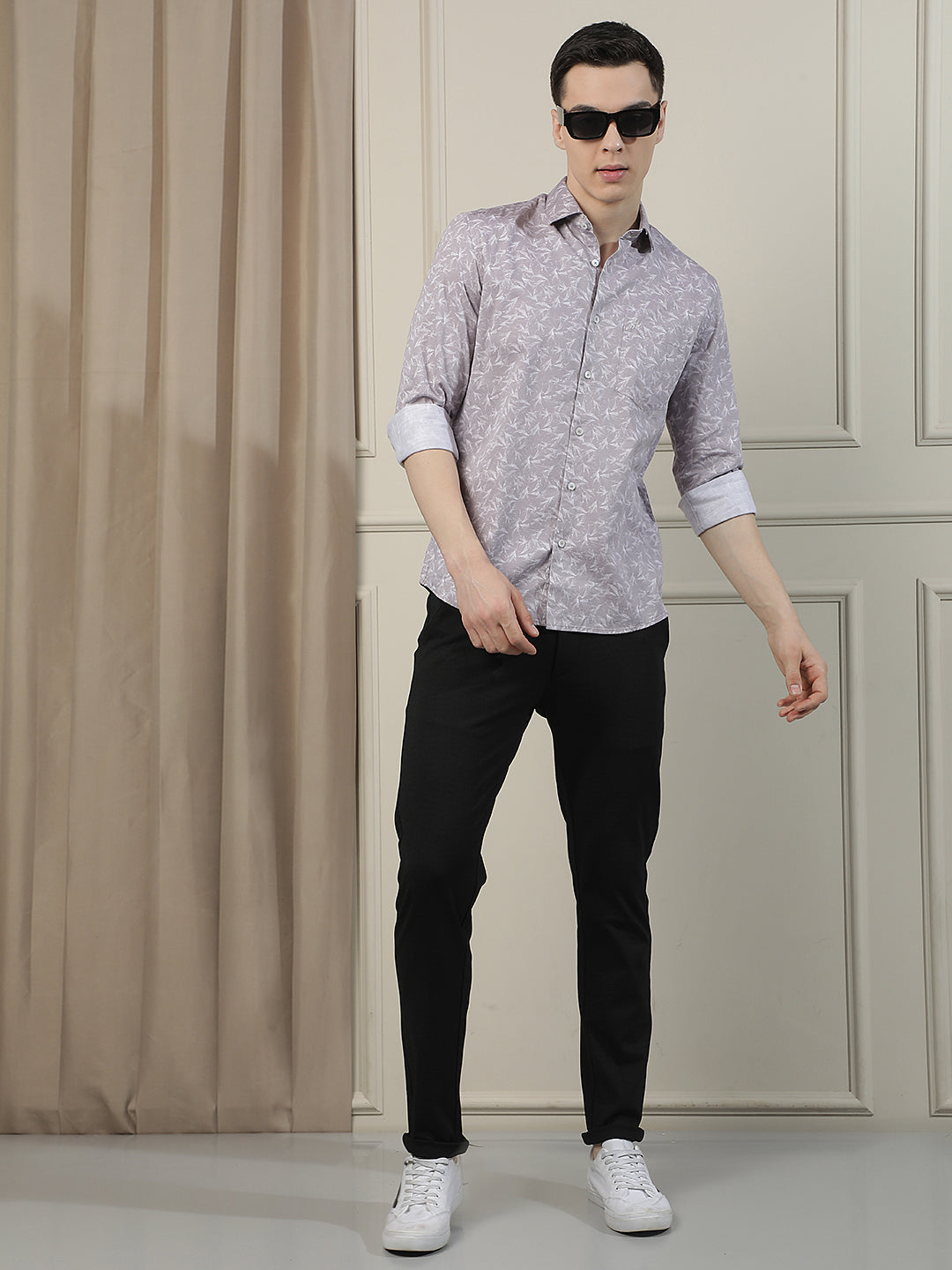 Pink Floral Print Shirt