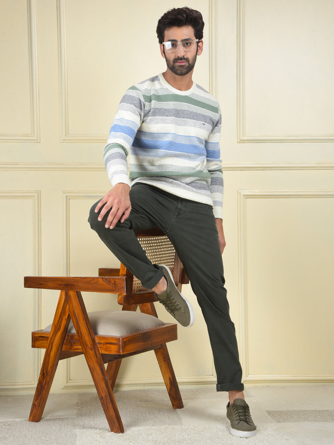 Multi-Color Horizontal Stripes Sweater