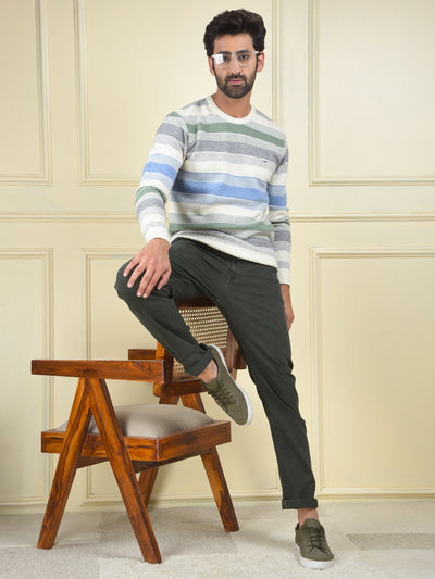 Multi-Color Horizontal Stripes Sweater