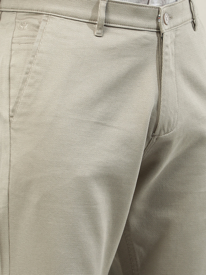 Beige Classic Style Trousers