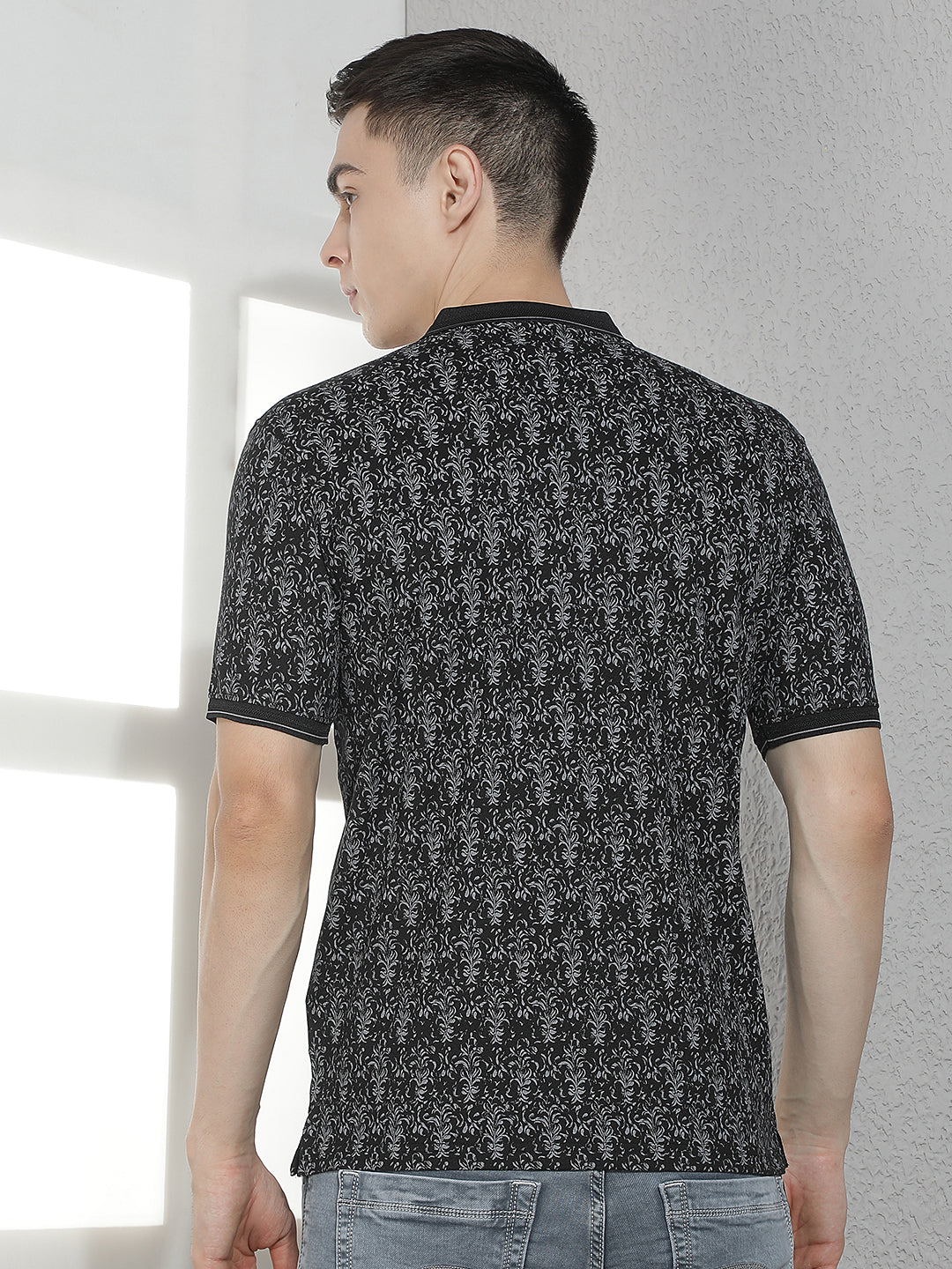 Black Floral Print T-Shirt