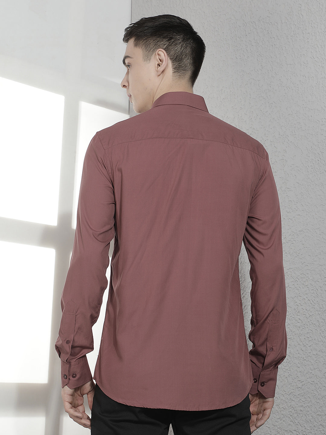Classy Dusty Wine Modal Shirt