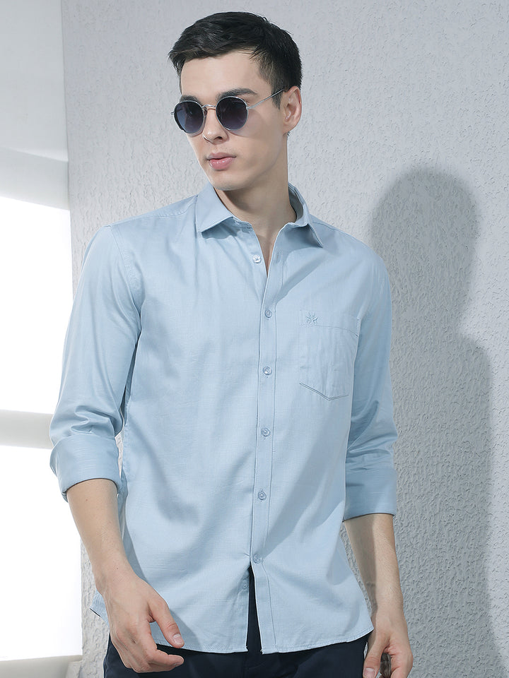 Relaxed Sky Cobalt Blue Shirt