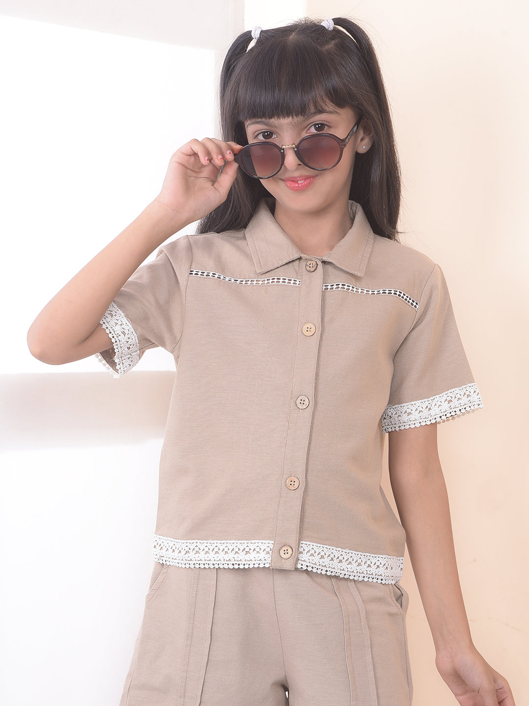 Modern Cream Beige Linen Shirt
