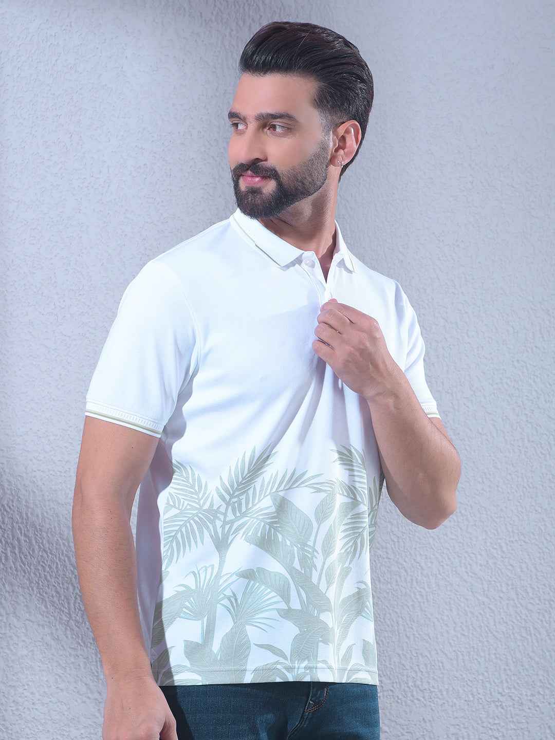 Green Floral Print T-Shirt