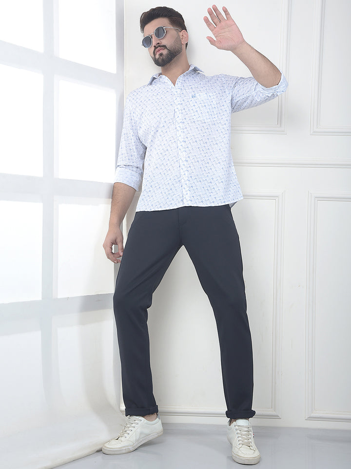 Navy Blue Knitted Trousers