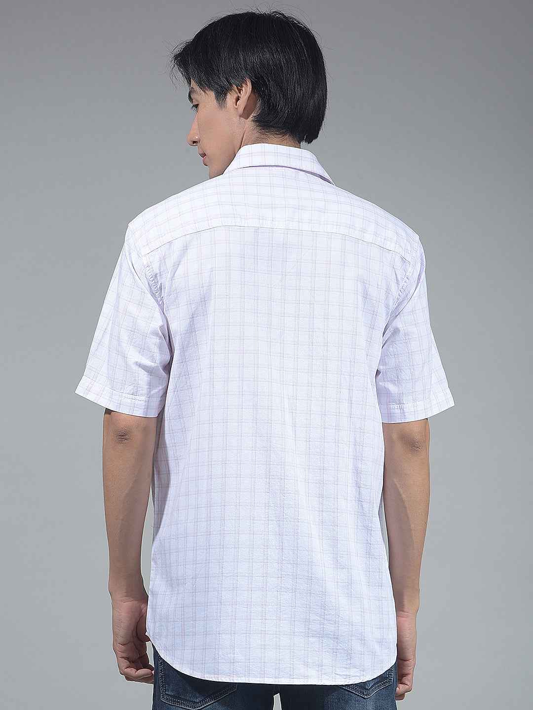 Pink Checked 100% Cotton Shirt