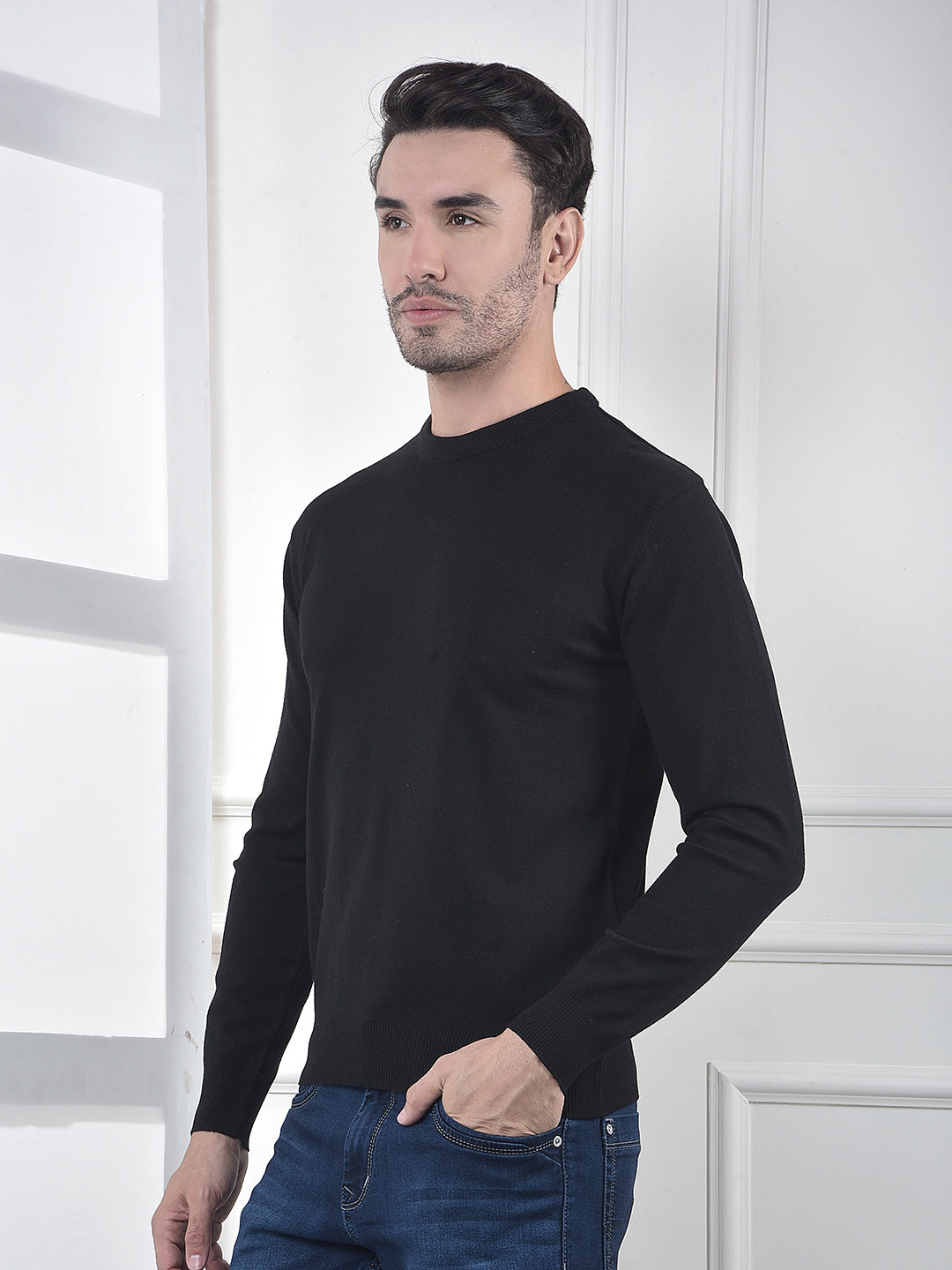 Classic Black Knit Sweater