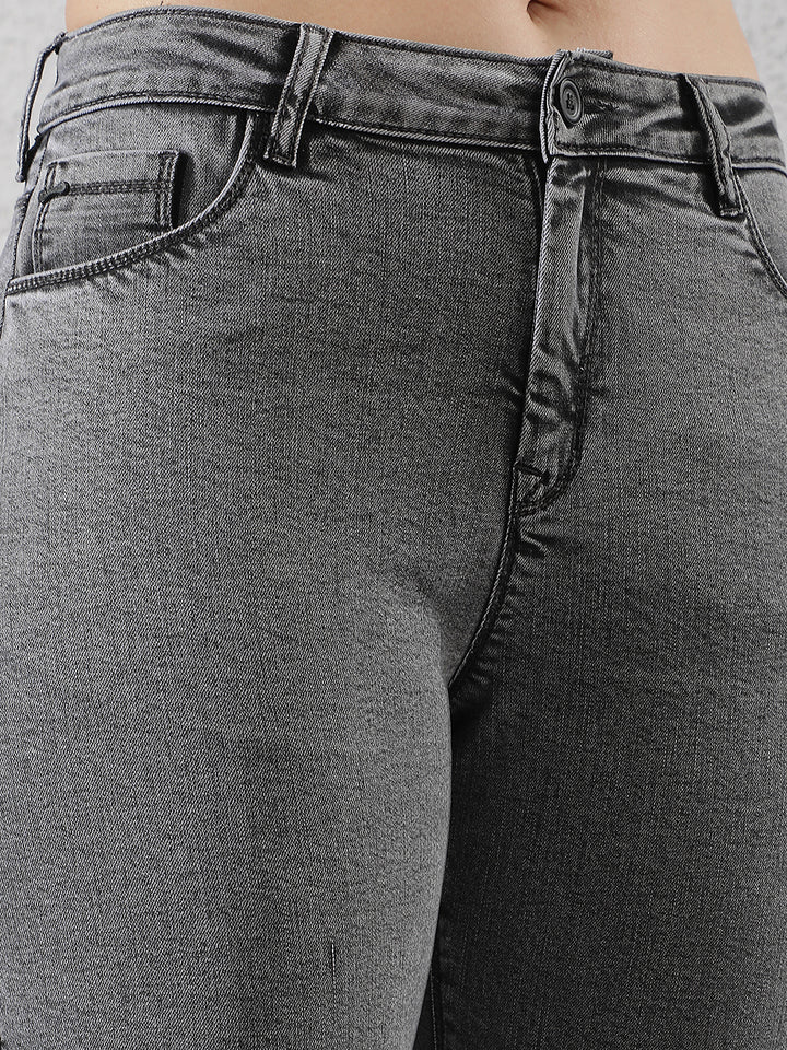Chic Graphite Grey Straight Jeans