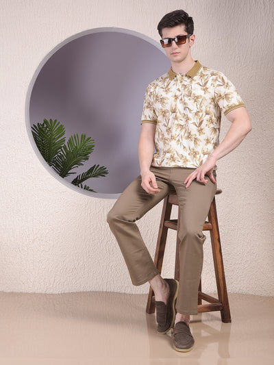 Snatched Khaki Straight Trousers