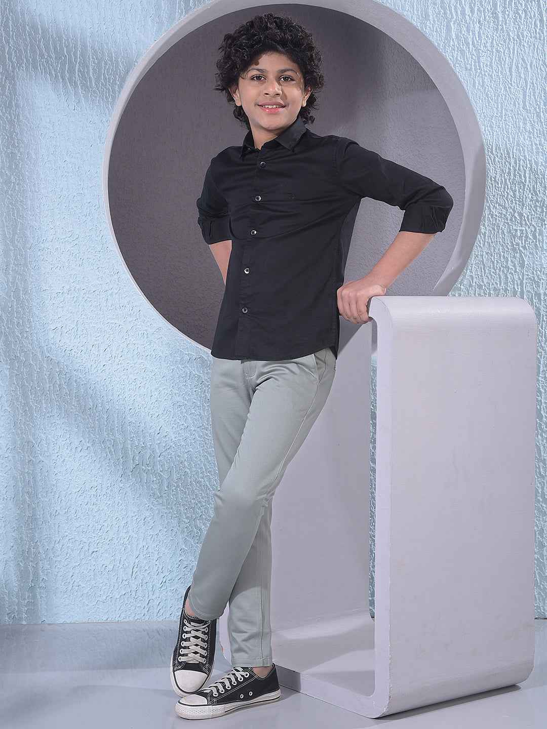 Jet Black Casual Shirt