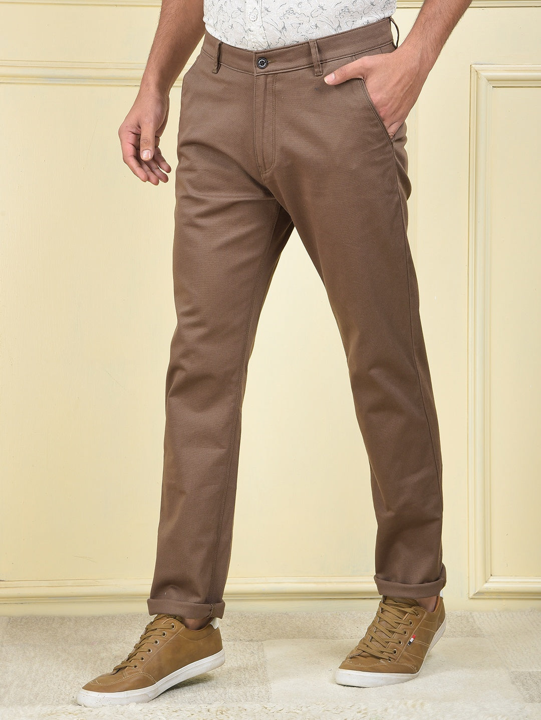 Clear Fit Brown Trousers