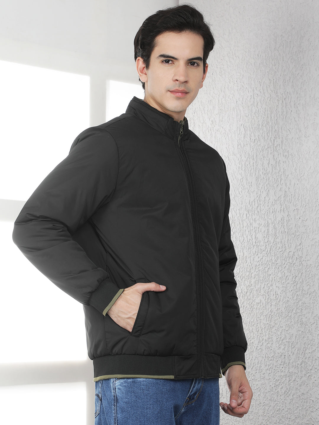 Black Padded Reversible Jacket