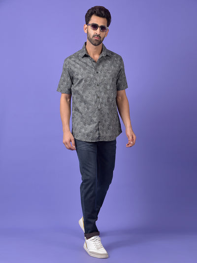 Green Floral Print Shirt