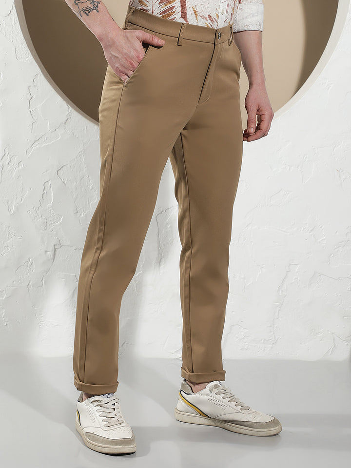 Modern Urban Tan Khaki Trousers