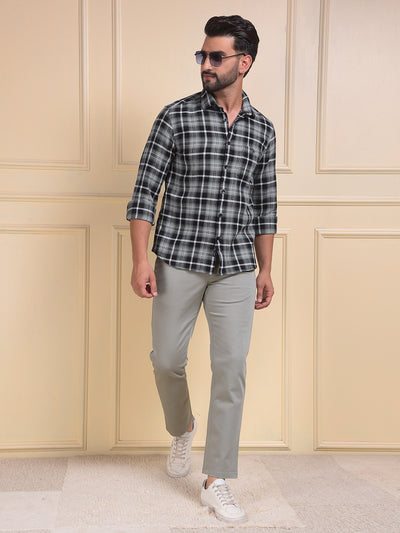 Green Checked 100% Cotton Shirt