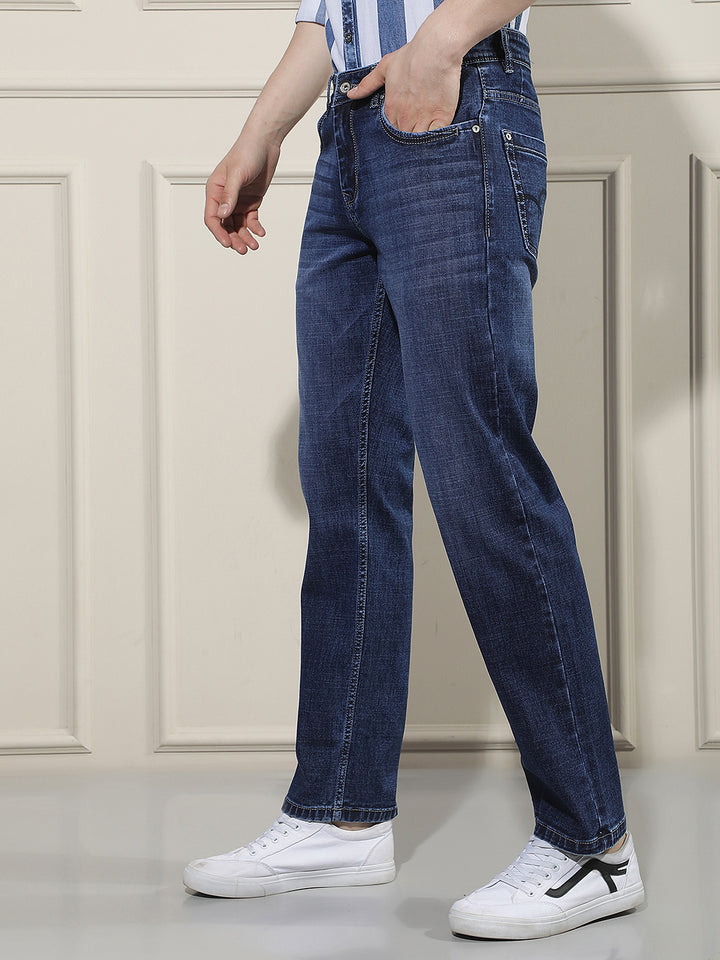 Essential Sky Blue Straight Jeans