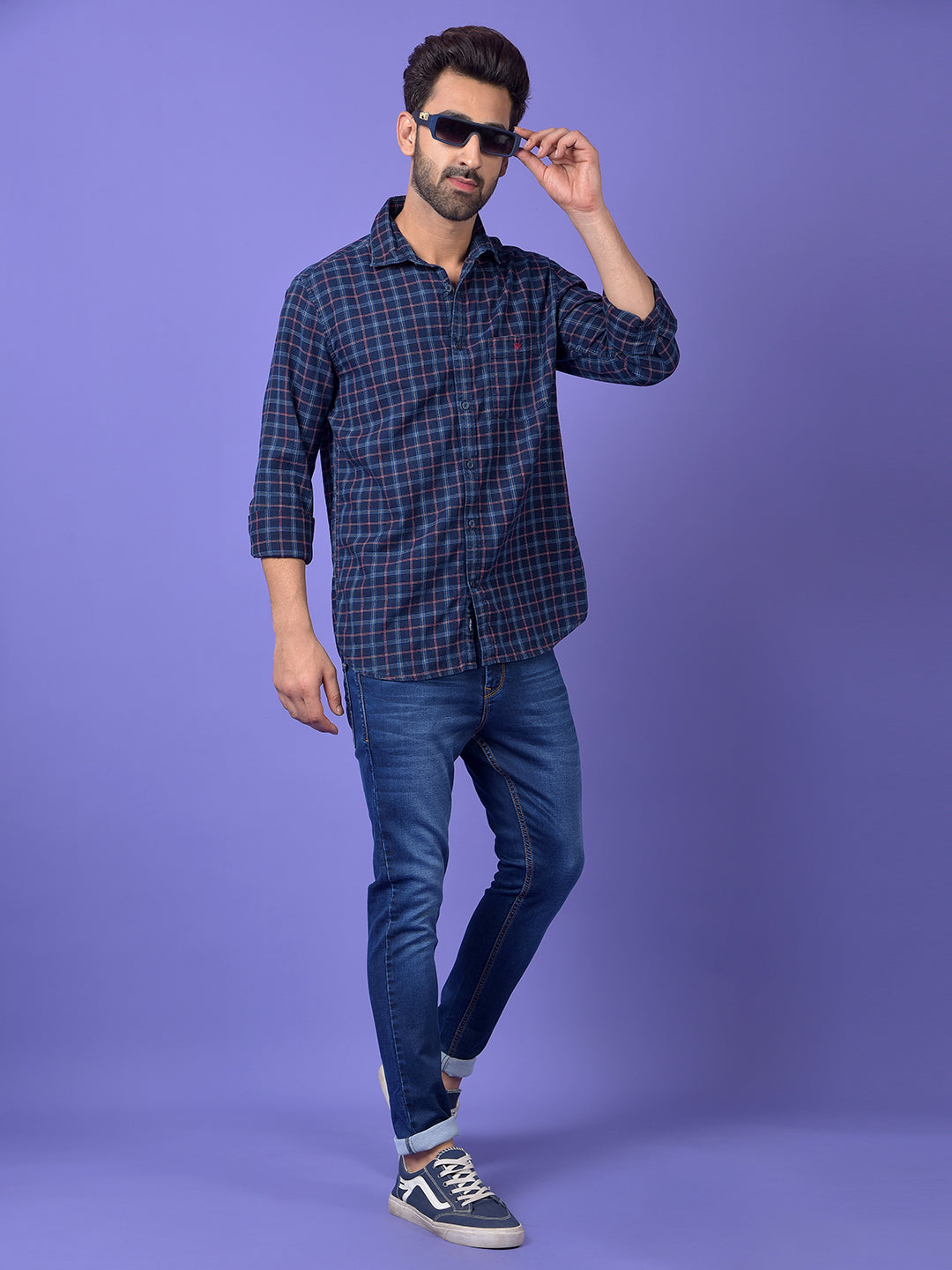 Red Ember Check Casual Shirt
