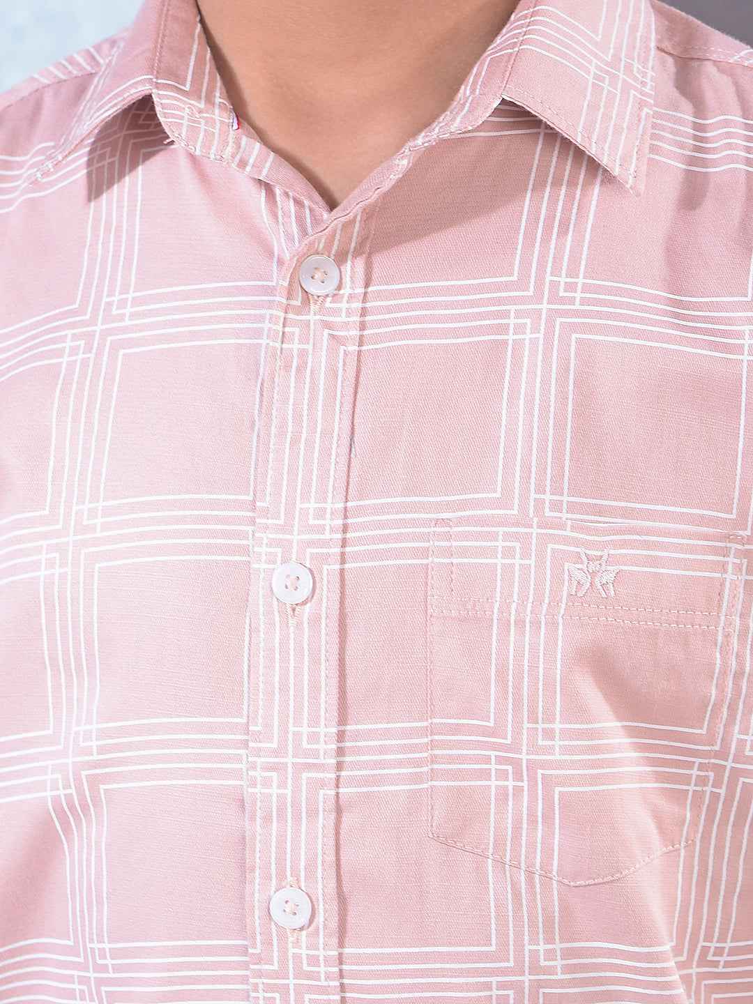 Soft Peach Printed Shirt