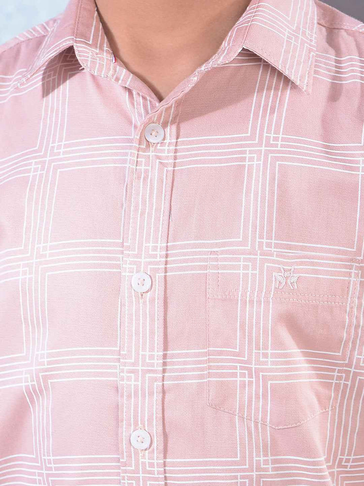 Soft Peach Printed Shirt