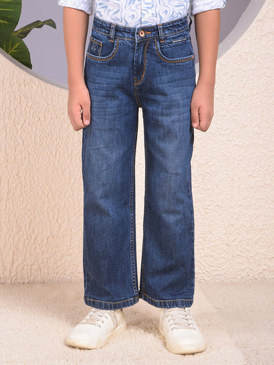 Dapper Blue Dark Wash Baggy Jeans