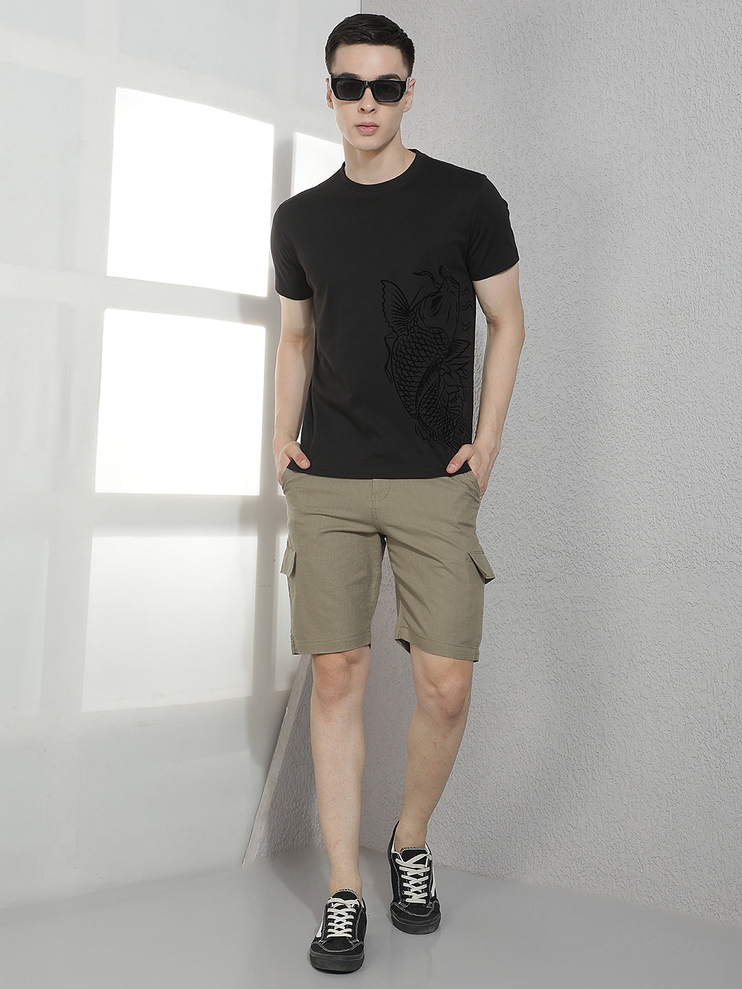 Olive 100% Cotton Shorts