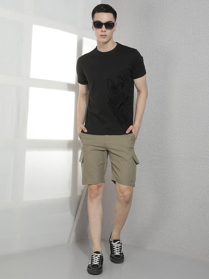 Olive 100% Cotton Shorts