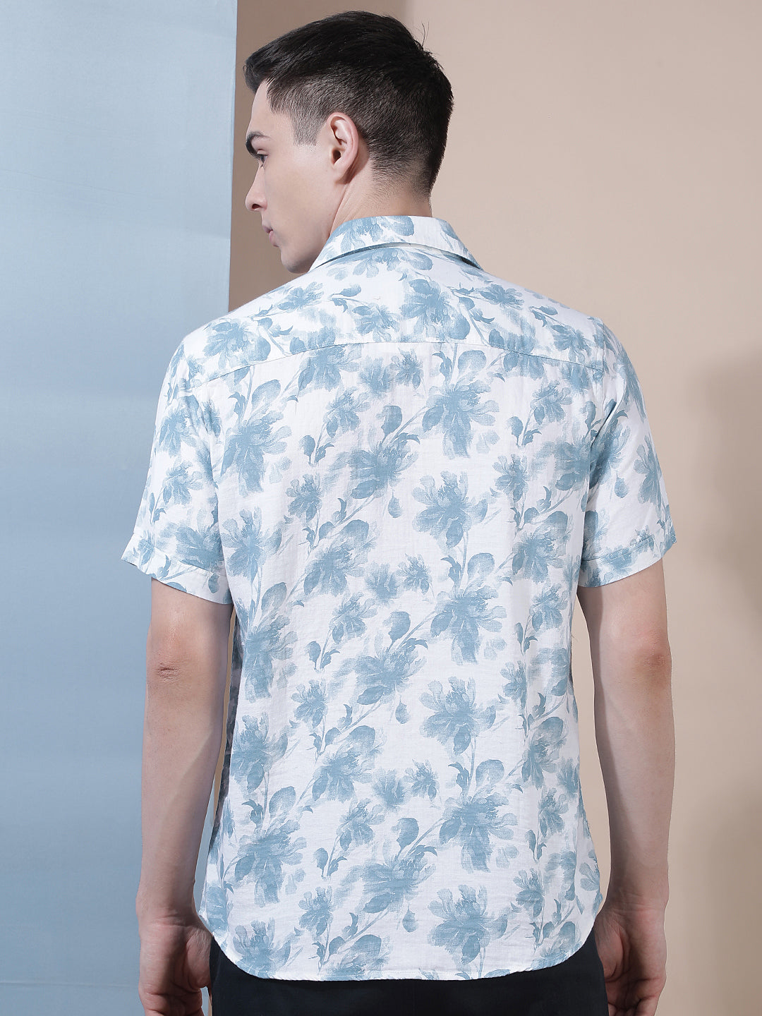 Green 100% Cotton Floral Printed Shirt
