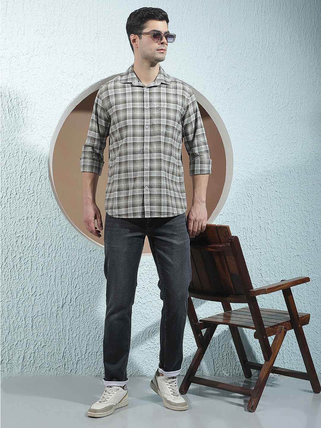 Black Cotton Casual Jeans