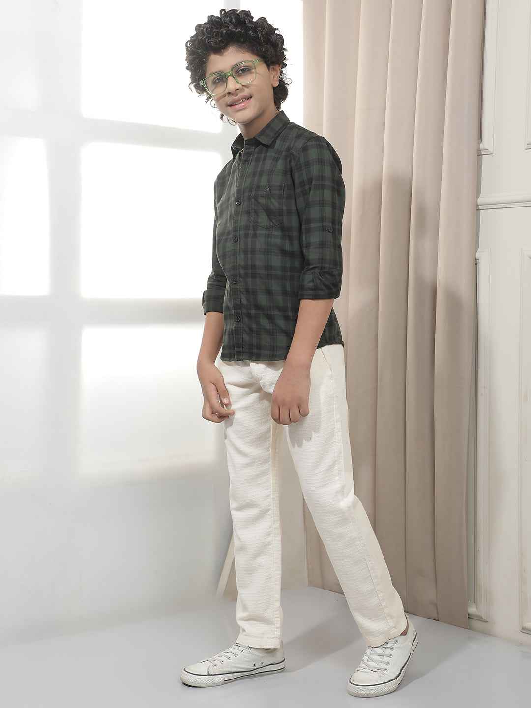 Cream 100% Cotton Trousers