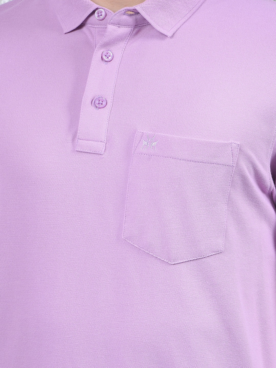 Purple Polo Neck T-Shirt