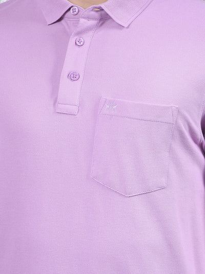 Purple Polo Neck T-Shirt